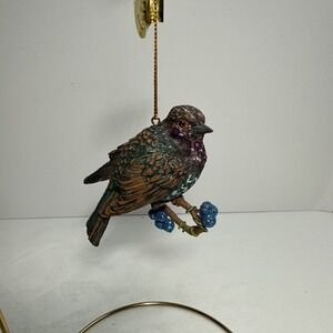 The Songbird Christmas European Starling, ornament By Danbury Mint With Tag